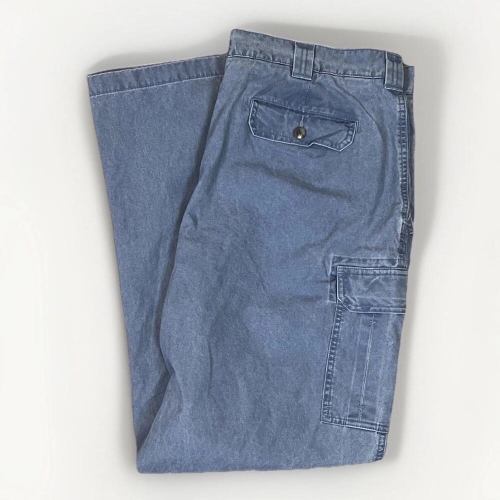LL Bean Cargo Pants Mens 38x32 Classic Fit Blue Utility Outdoors